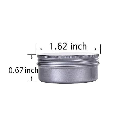 Hulless 12 Pack 0.5 Ounce (15 ml) Aluminum Tin Jars with Screw Lids | Refillable Cosmetic Containers thumbnail 2
