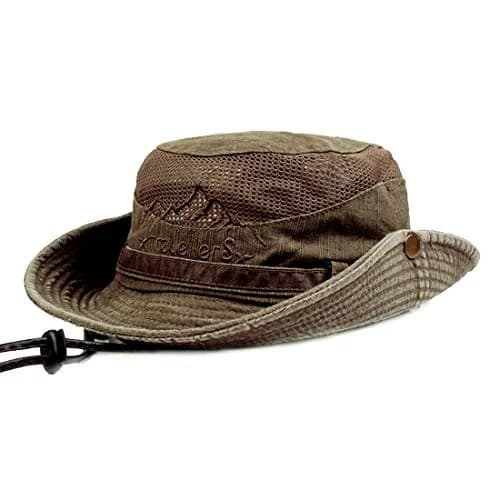 KeepSa Cotton Sun Hat Men Wide Brim Bucket Safari Boonie | Breathable, Foldable & UV Resistant (70-120c) thumbnail 1