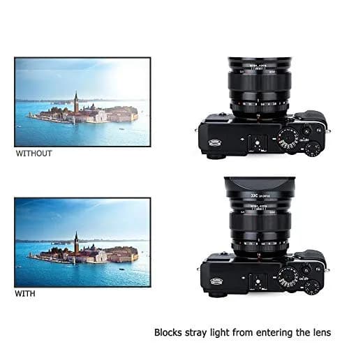 JJC Metal Lens Hood for Fuji XF 16mm F1.4 R WR Lens | Bayonet Mount, Blocks Stray Light thumbnail 4