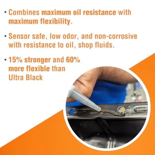 Permatex Optimum Black Gasket Maker 3 oz | Sensor-safe, Oil-Resistant Sealant for Automotive Use thumbnail 4