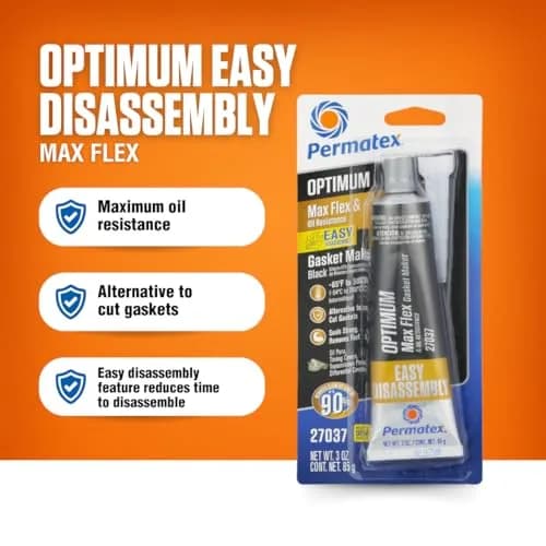 Permatex Optimum Black Gasket Maker 3 oz | Sensor-safe, Oil-Resistant Sealant for Automotive Use thumbnail 2