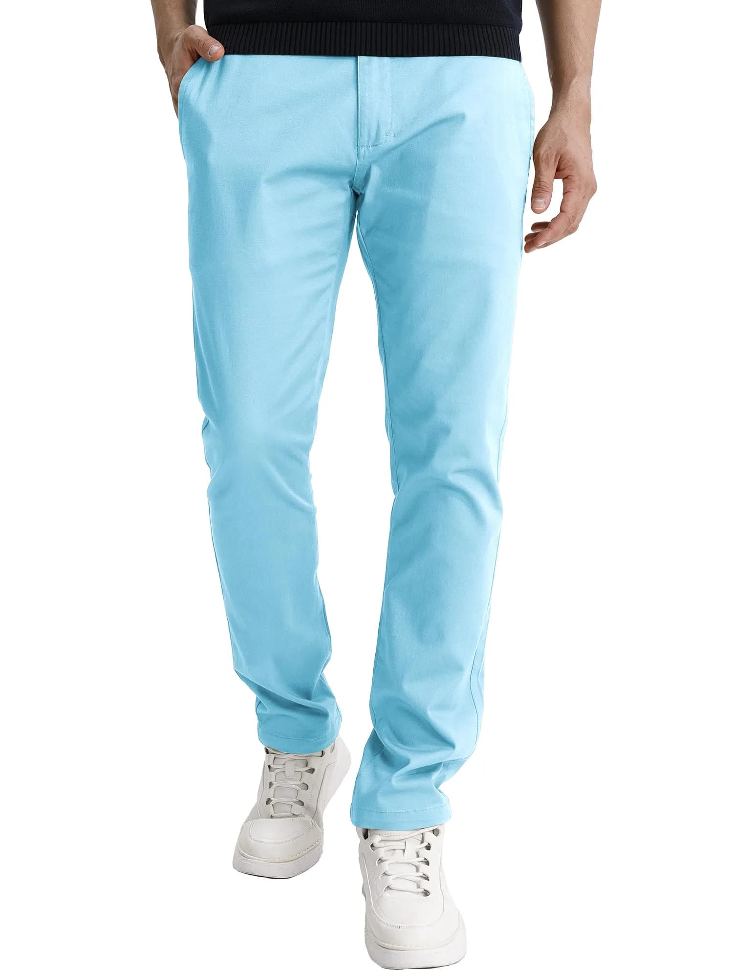 Match Men's Slight Stretch Regular Fit Chino Casual Pants 29 Navy Blue | All-Season Comfort & Modern Fit