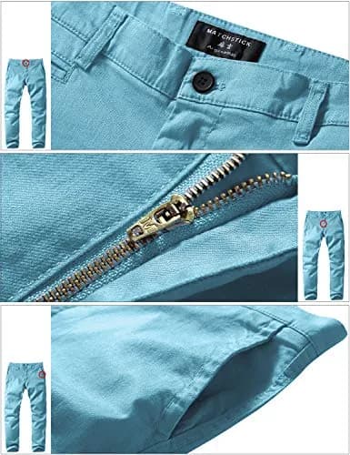 Match Men's Slight Stretch Regular Fit Chino Casual Pants 29 Navy Blue | All-Season Comfort & Modern Fit thumbnail 6