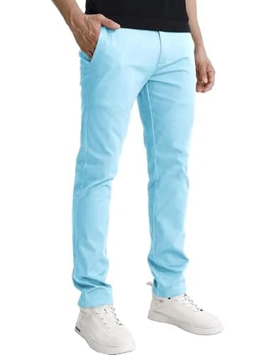 Match Men's Slight Stretch Regular Fit Chino Casual Pants 29 Navy Blue | All-Season Comfort & Modern Fit thumbnail 2
