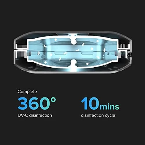 PhoneSoap 3 UV Phone Sanitizer Box & Dual Charger | 360° UVC Disinfection, Silver thumbnail 3