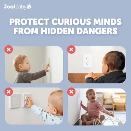 Jool Baby Outlet Covers 32 Pack | Childproof Electric Sockets with Easy Adult Removal thumbnail 2