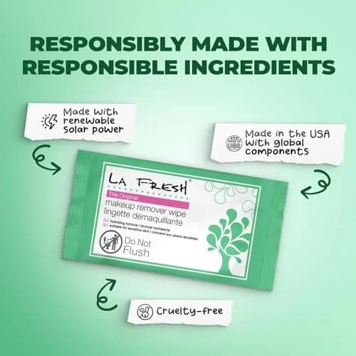LA Fresh Makeup Remover Wipes with Vitamin E, 1200 Count | Floral Scent, Individually Sealed thumbnail 9