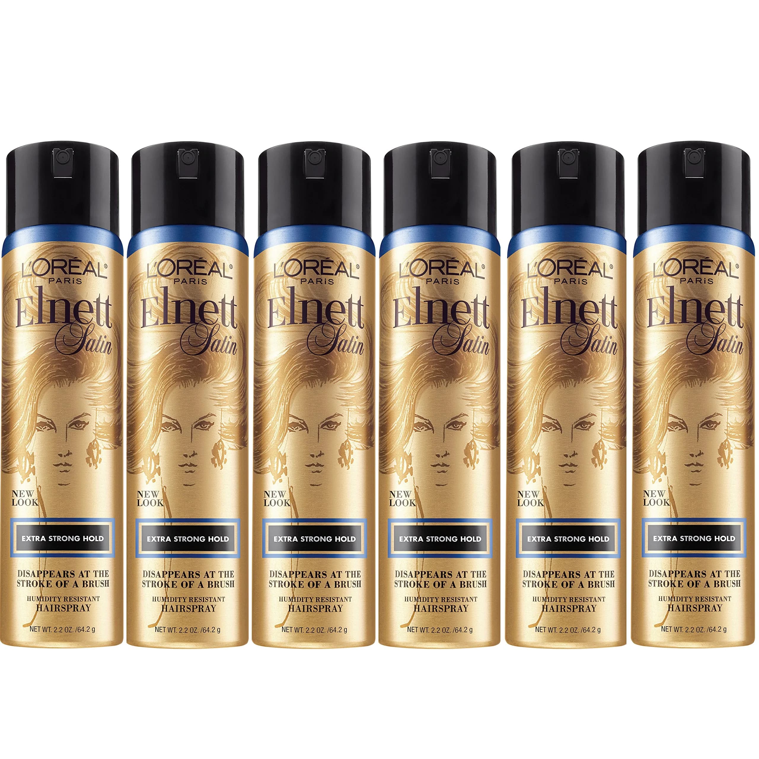 L'Oreal Paris Elnett Satin Extra Strong Hold Hairspray, 198 ml (6.6 Fl Oz) | Humidity Protection - main product image