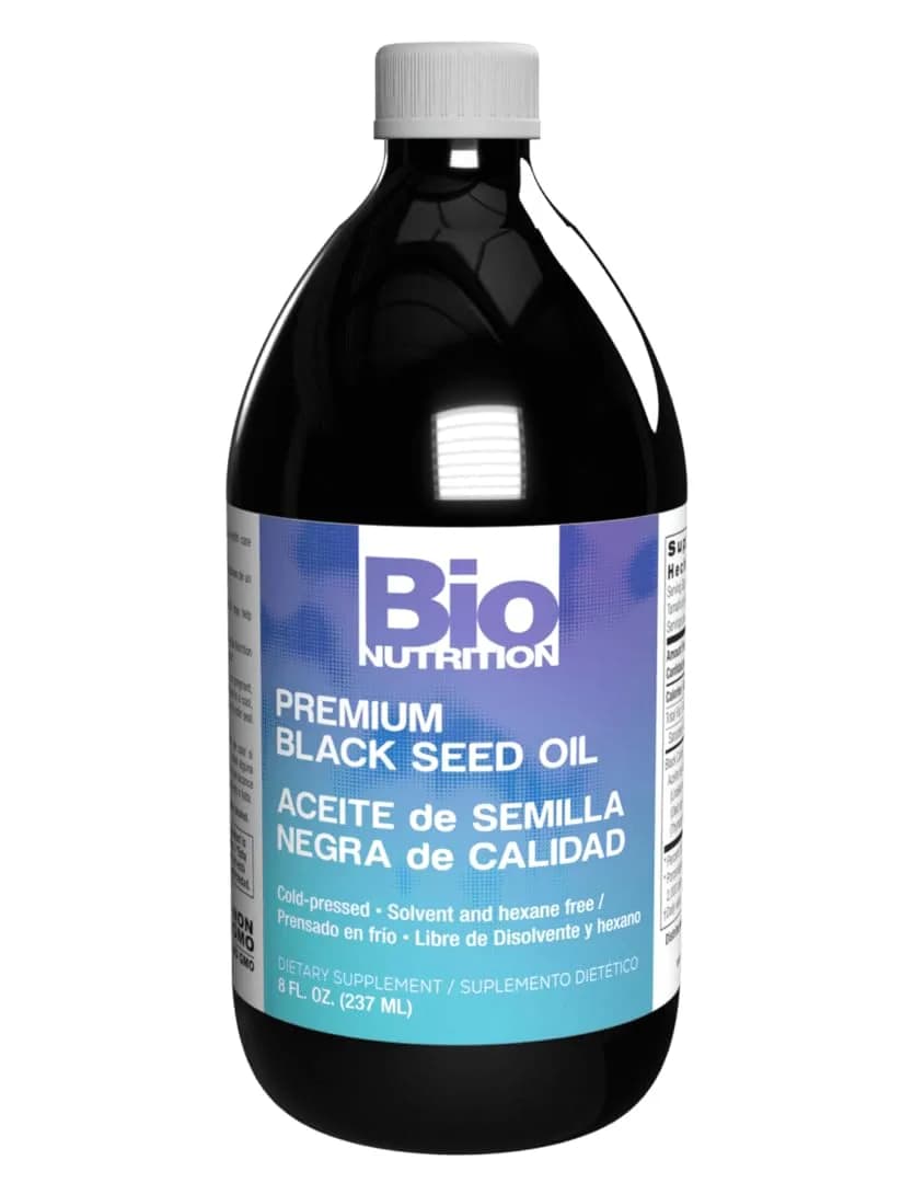 Bio Nutrition Black Seed Oil 8 Fl Oz | Pure Cold-Pressed Nigella sativa for Wellness