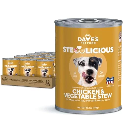 Dave's Pet Food Grain Free Dog Food, Chicken & Vegetable Gravy, 13.2oz | All Natural, Grain-Free Nutrition for Dogs thumbnail 1