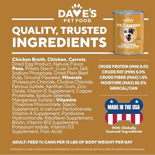 Dave's Pet Food Grain Free Dog Food, Chicken & Vegetable Gravy, 13.2oz | All Natural, Grain-Free Nutrition for Dogs thumbnail 6