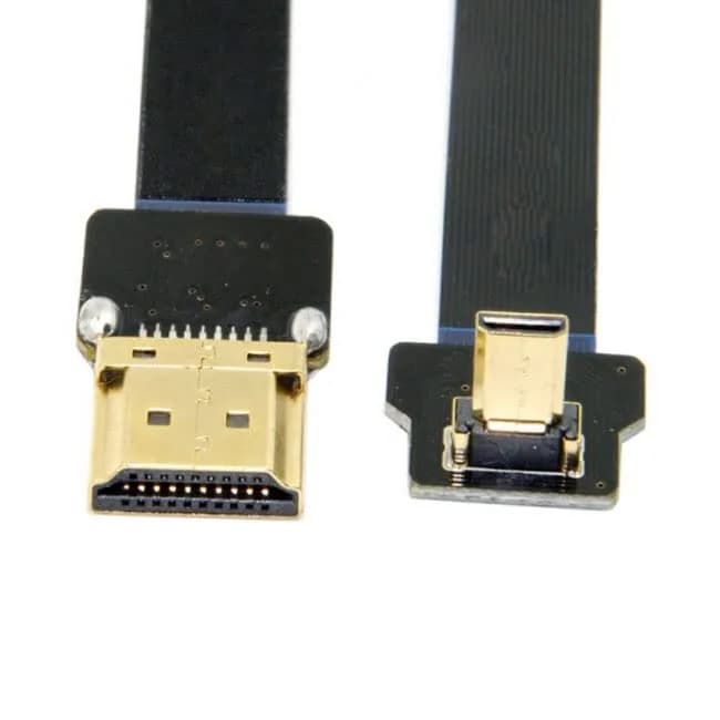 JSER CYFPV 90 Degree Up Angled Micro HDMI to HDMI Flat Cable 50cm | FPV Aerial Photography thumbnail 3