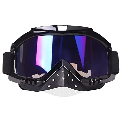 Dmeixs Motocross Goggles Full Rim Plastic, Multicolor Lens | Anti-Fog UV Protection thumbnail 1
