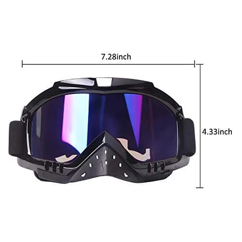 Dmeixs Motocross Goggles Full Rim Plastic, Multicolor Lens | Anti-Fog UV Protection thumbnail 7