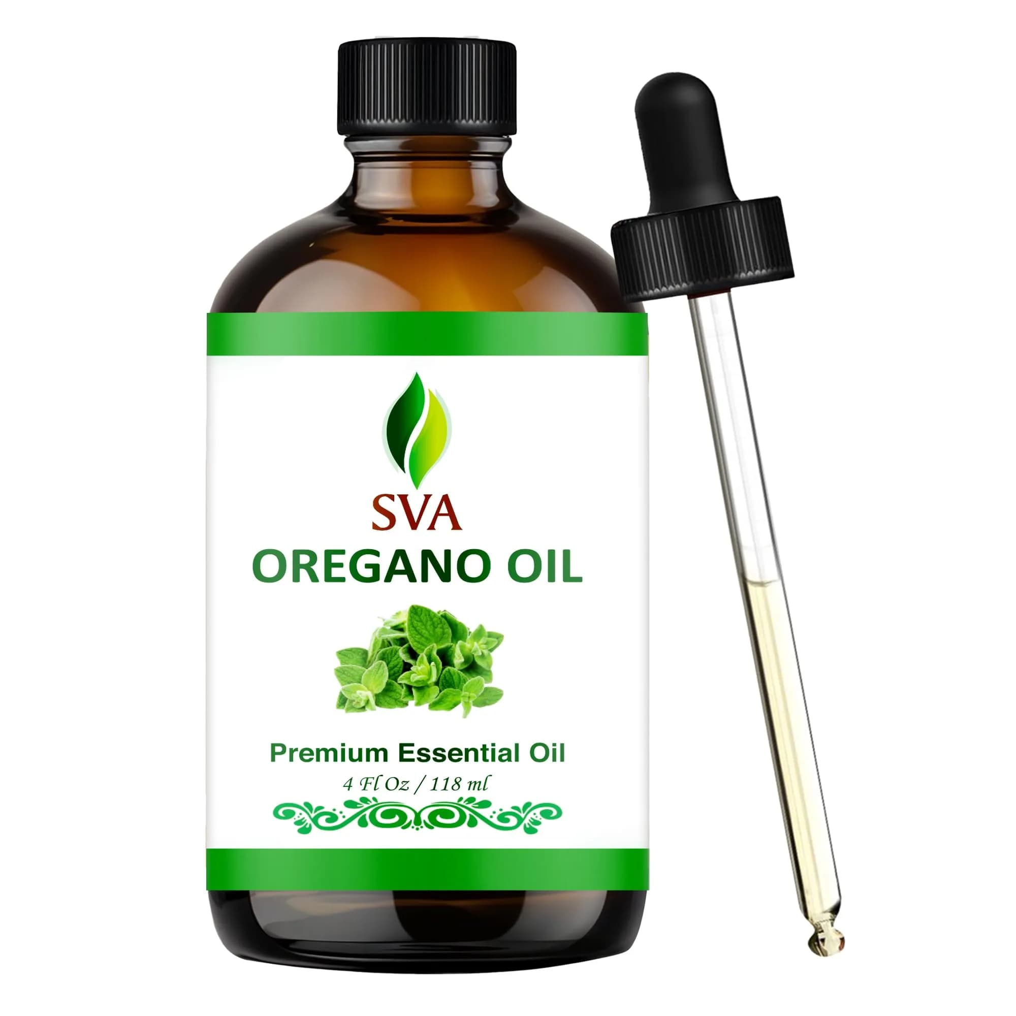 SVA ORGANICS Organic Oregano Essential Oil 4 Fl Oz (118 mL) - Pure & Natural - main product image