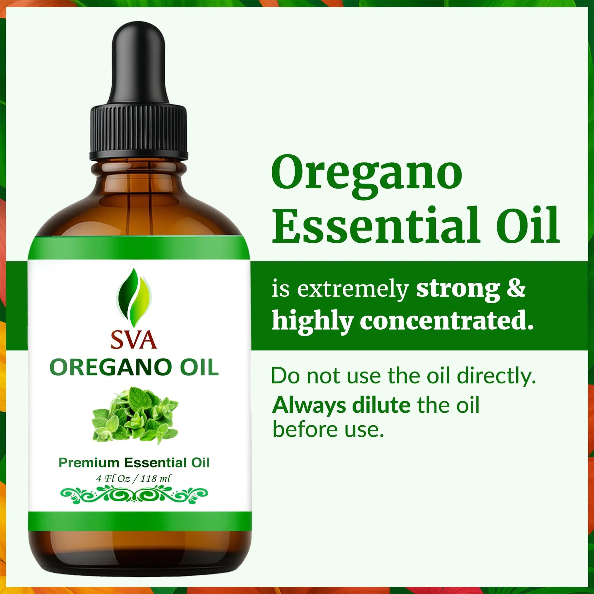 SVA ORGANICS Organic Oregano Essential Oil 4 Fl Oz (118 mL) - Pure & Natural - view 2