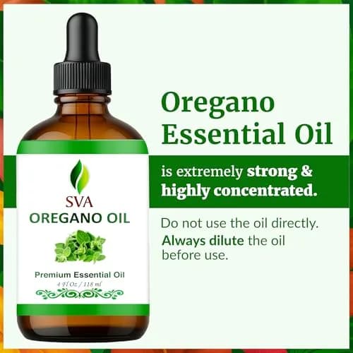 SVA ORGANICS Organic Oregano Essential Oil 4 Fl Oz (118 mL) - Pure & Natural thumbnail 2
