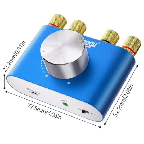 Facmogu F900S Mini Bluetooth 5.0 Power Amplifier 50Wx2 | Compact Stereo Amp for Home & Desk thumbnail 8