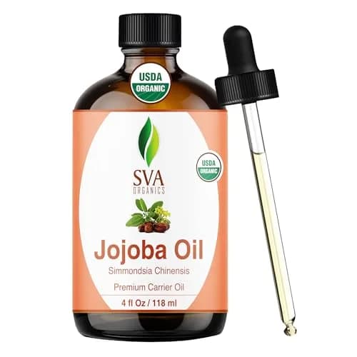 SVA ORGANICS Jojoba Seed Carrier Oil 4 Fl Oz (118 ml) with Dropper | Pure & Natural thumbnail 1