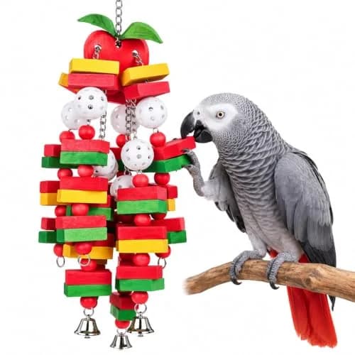 KINTOR Large Parrot Chew Toy, 22 Inch | Durable Beak Grinder for Macaw & African Grey thumbnail 1