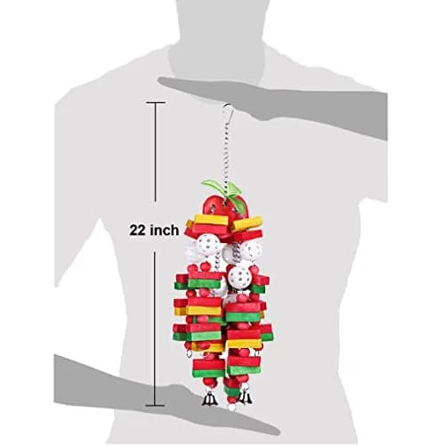 KINTOR Large Parrot Chew Toy, 22 Inch | Durable Beak Grinder for Macaw & African Grey thumbnail 2