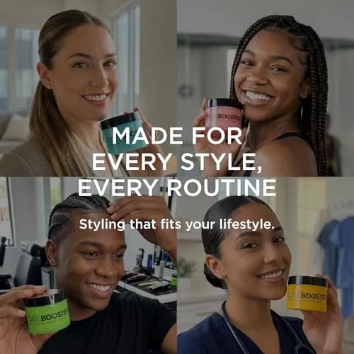 Style Factor Edge Booster Strong Hold Water-Based Pomade | Moisture & High Shine | Long Lasting Edge Control Gel | Sweat Peach, 3.38 oz thumbnail 5