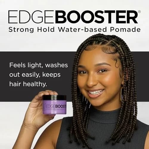 Style Factor Edge Booster Strong Hold Water-Based Pomade | Moisture & High Shine | Long Lasting Edge Control Gel | Sweat Peach, 3.38 oz thumbnail 2