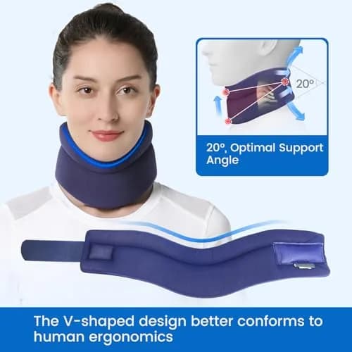 Velpeau Neck Brace for Neck Pain Support - Soft Cervical Collar for Sleeping & Support (S: 10.5-11.5"/2.7") thumbnail 2
