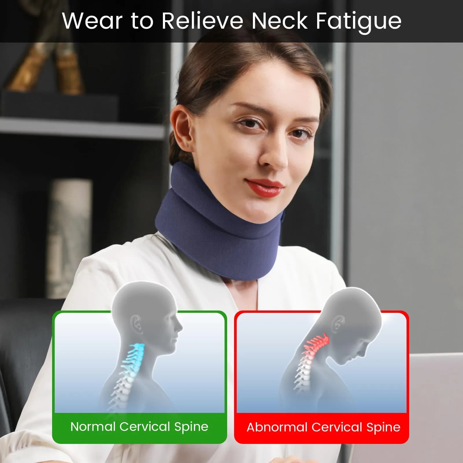Velpeau Comfort Version Blue Cervical Collar Neck Brace Small (Pack of 1) - Neck Pain Support for Sleeping - view 4