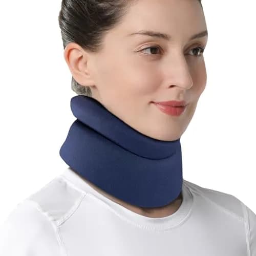 Velpeau Enhanced Blue Cervical Collar Neck Brace Medium 3" (7.6cm) | Neck Pain Support for Sleeping — Medium / Comfort Version-Blue