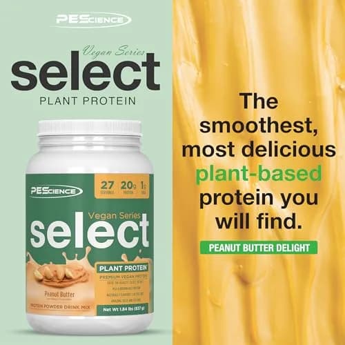 PEScience Select Vegan Protein Powder, Peanut Butter Delight, 27 Servings | Plant-Based, Dairy & Gluten Free thumbnail 3