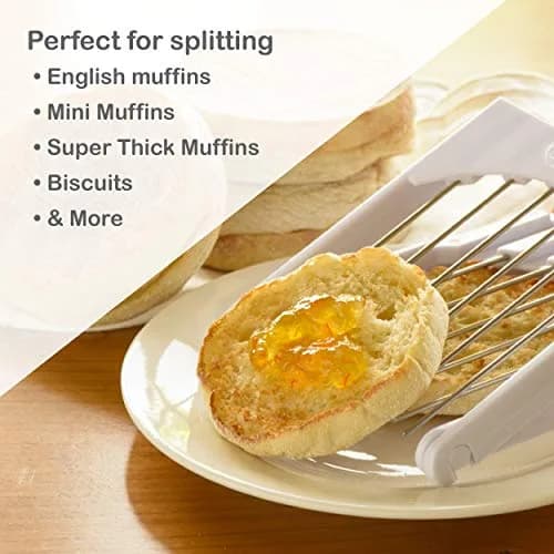 SIRIUS Chef English Muffin Splitter Tool | Stainless Steel Tines, Plastic Handles, 15.2 x 12 cm (6 x 4.75 Inches) thumbnail 2