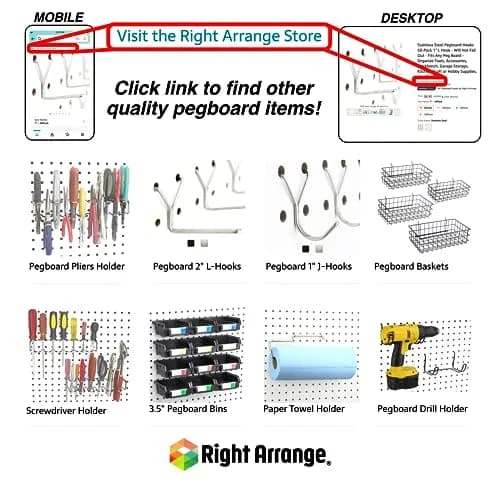 Right Arrange Pegboard Bins - 12 Pack Black | Organize Hardware & Small Parts thumbnail 6