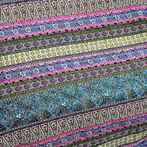 NEWLAKE Reversible Floral Patchwork Quilt Throw Blanket 60x78 Inch | Cotton, Blue Jacquard thumbnail 6