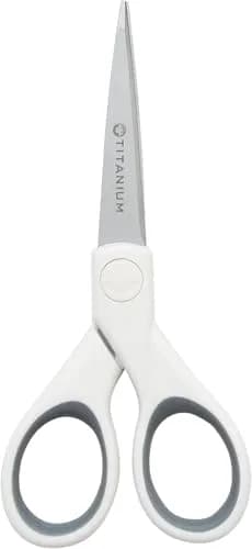 Westcott 5-Inch Micro-Tip Fabric Scissors | Titanium-Bonded Blades, Straight Edge, Ambidextrous Handle thumbnail 1