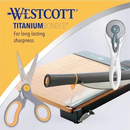 Westcott 8" Bent Craft Scissors with Titanium-Bonded Blades | 20.32 cm (8 inches) thumbnail 5