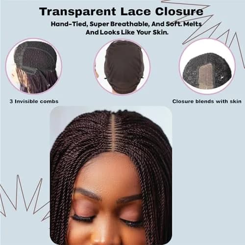 Wow Braids Twisted Wigs, Micro Million Twist Wig - 30/33 Mix, 12 Inches | Realistic, Lightweight & Easy to Style thumbnail 3