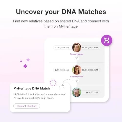 MyHeritage DNA Test Kit: Genetic Testing for Ancestry & Ethnicity | 12 Count Cheek Swab Kit thumbnail 4