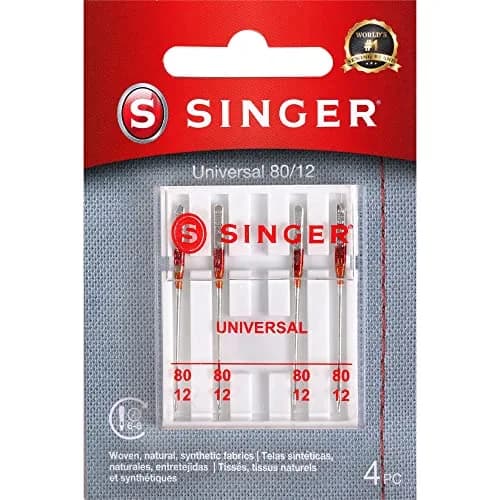 SINGER Universal Embroidery Sewing Machine Needles 80/12 (5-Count) | Compatible with Domestic Machines thumbnail 1