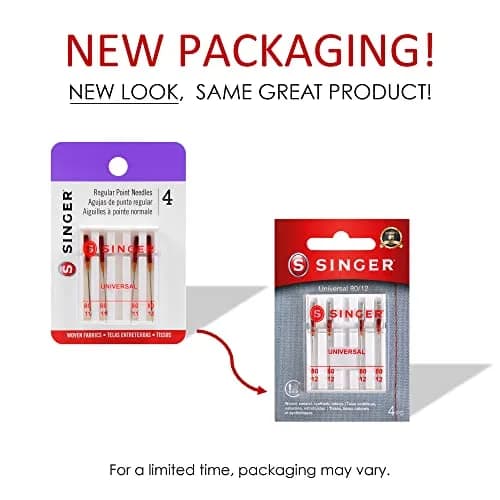 SINGER Universal Embroidery Sewing Machine Needles 80/12 (5-Count) | Compatible with Domestic Machines thumbnail 7