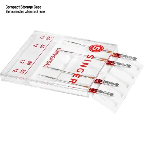 SINGER Universal Embroidery Sewing Machine Needles 80/12 (5-Count) | Compatible with Domestic Machines thumbnail 3