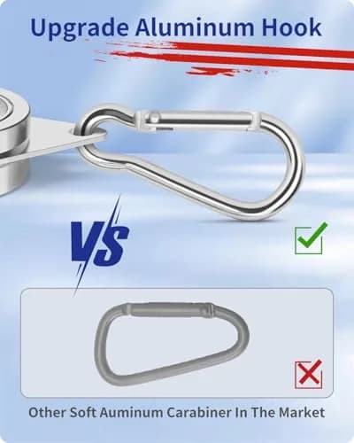 Loretoy 2 Pack Aluminum Alloy Flag Pole Rings 2.54 cm (1 inch) Diameter | 360° Rotating Anti-Wrap Design thumbnail 5