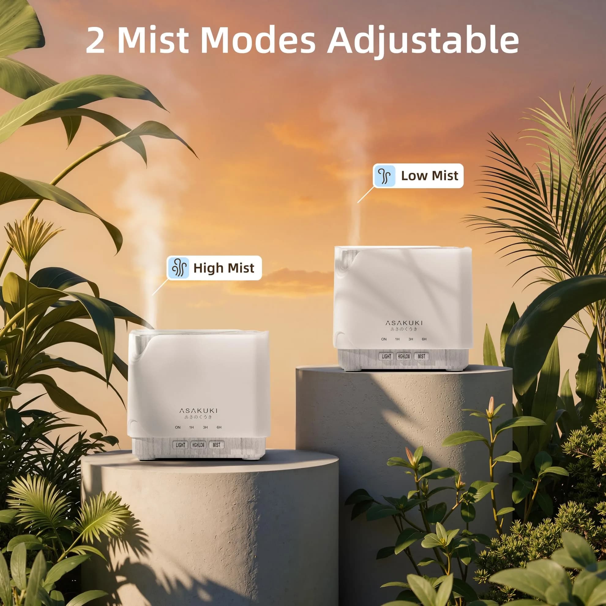 ASAKUKI Essential Oil Diffuser for Home Large 700 ml Humidifier | Ultrasonic Aromatherapy Diffuser with 7 LED Lights & Auto Shut-off - view 9
