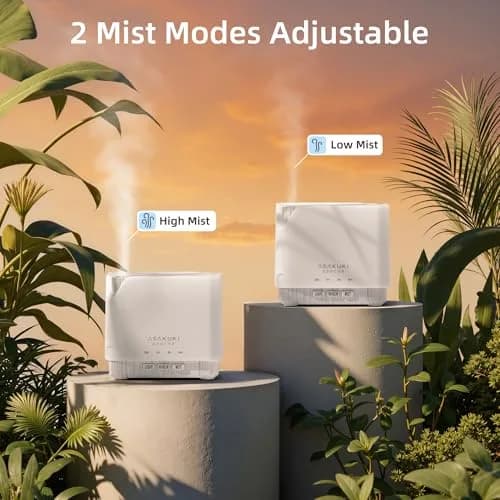 ASAKUKI Essential Oil Diffuser for Home Large 700 ml Humidifier | Ultrasonic Aromatherapy Diffuser with 7 LED Lights & Auto Shut-off thumbnail 9