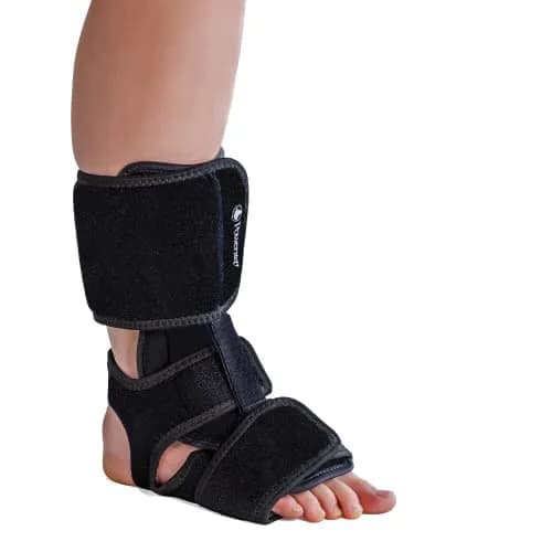 PowerStep Dorsal Night Splint Black Large | Holds Foot Neutral for Plantar Fasciitis Relief thumbnail 1