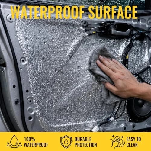 uxcell 10mm Sound Deadening Mat 21.5sqft | Aluminum Foil Foam Car Fender Engine Heat Insulation thumbnail 5