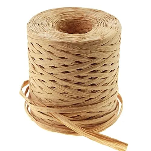 CREATRILL Raffia Paper Craft Ribbon 218 Yards (Kraft) | Eco-friendly, Biodegradable, Recyclable thumbnail 1