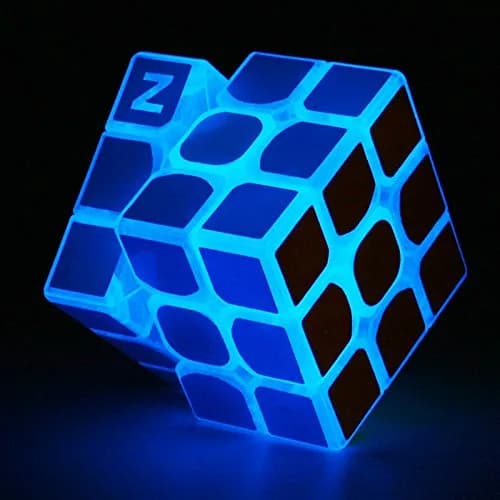 TANCH Fluorescent Speed Cube 3x3 Glow in the Dark | Eco-Friendly, Educational Puzzle for Kids & Adults — Glow Blue 3x3