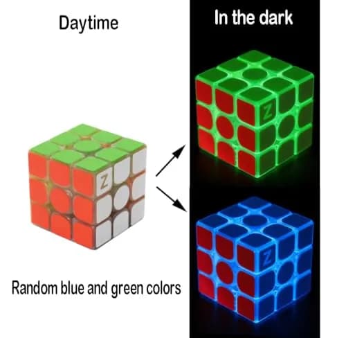 TANCH Fluorescent Speed Cube 3x3 Glow in the Dark | Eco-Friendly, Educational Puzzle for Kids & Adults thumbnail 1