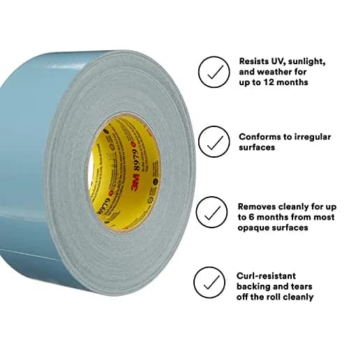 3M Performance Plus Duct Tape 8979, Slate Blue | UV-Tolerant, 96mm x 54.8m, Indoor & Outdoor Use thumbnail 2
